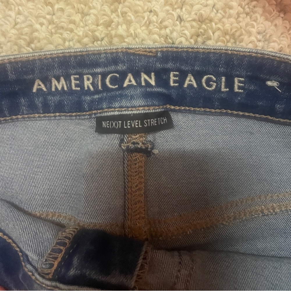 American Eagle Outfitters Dark Blue Flare Jeans - Picture 2 of 3